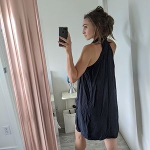 Gorgeous navy a line unique dress